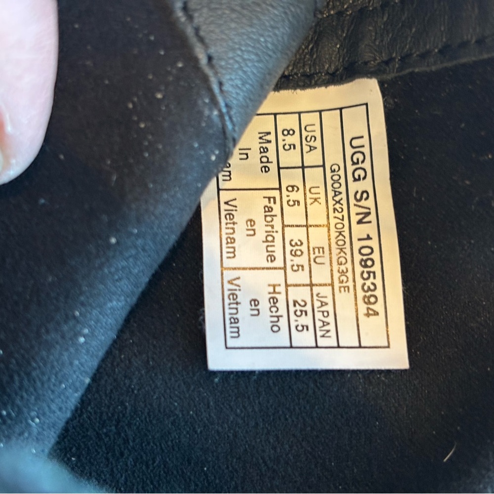 UGG Over the Knee Black Suede Leather Boots 8.5 055 - Picture 2 of 8